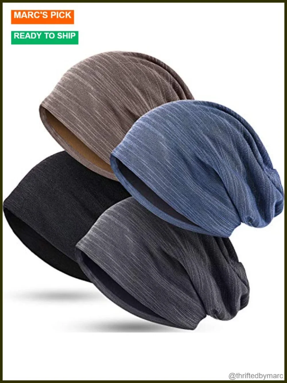 Slouchy Beanie Hat Sleeping Cap Knit Baggy Skull Cap Head Wrap